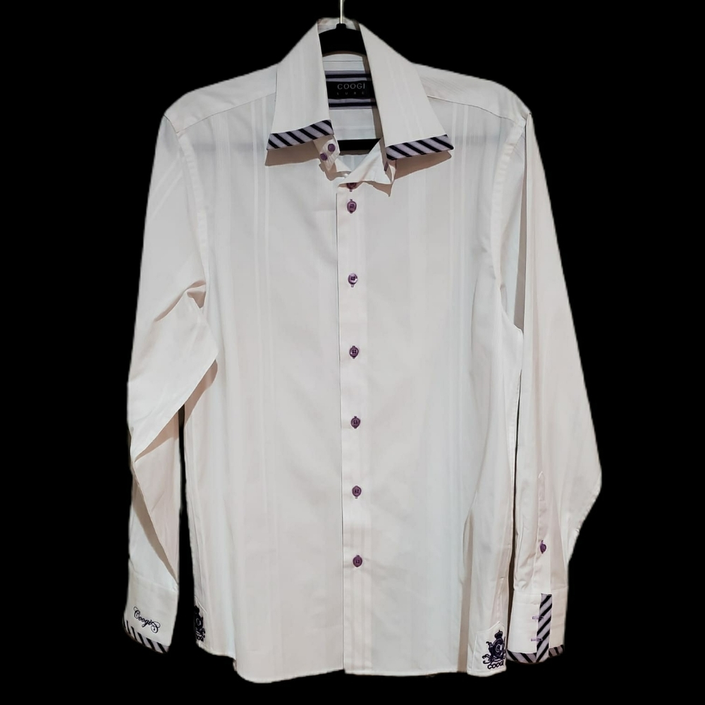 Coogi Dress Shirt White button up Men's Size large